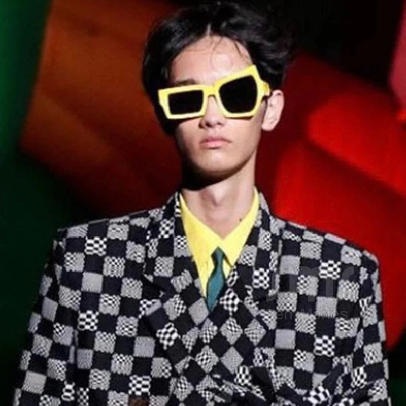 Fun Exaggerated Abstract Punk UV400 Protection Square Unisex Sunglasses