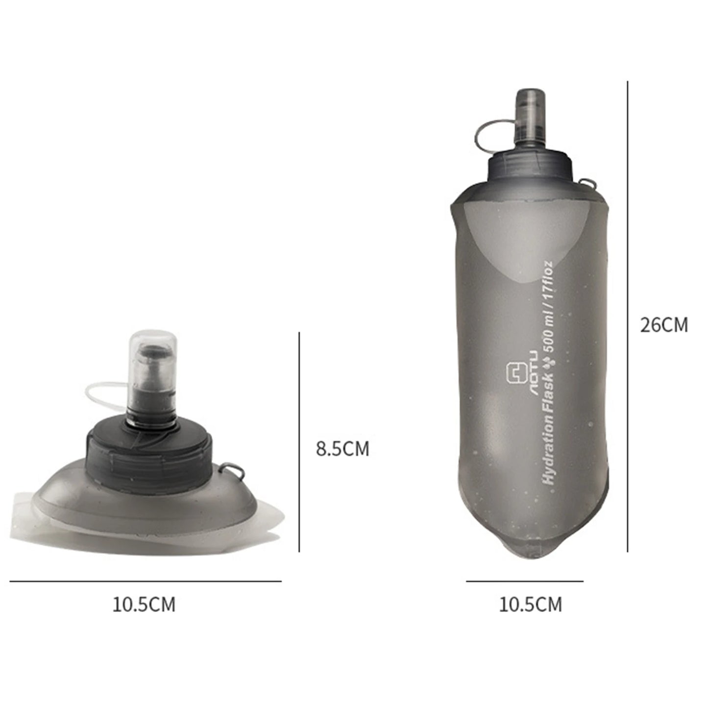 Outdoor Sports Folding Soft Water Bottle 500 Ml
