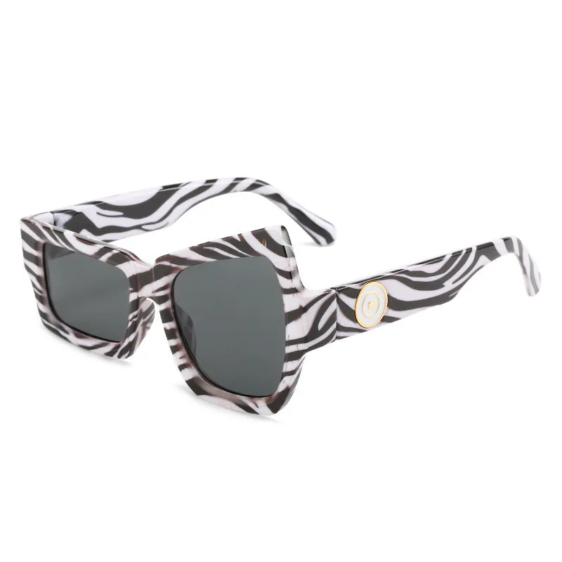 Fun Exaggerated Abstract Punk UV400 Protection Square Unisex Sunglasses