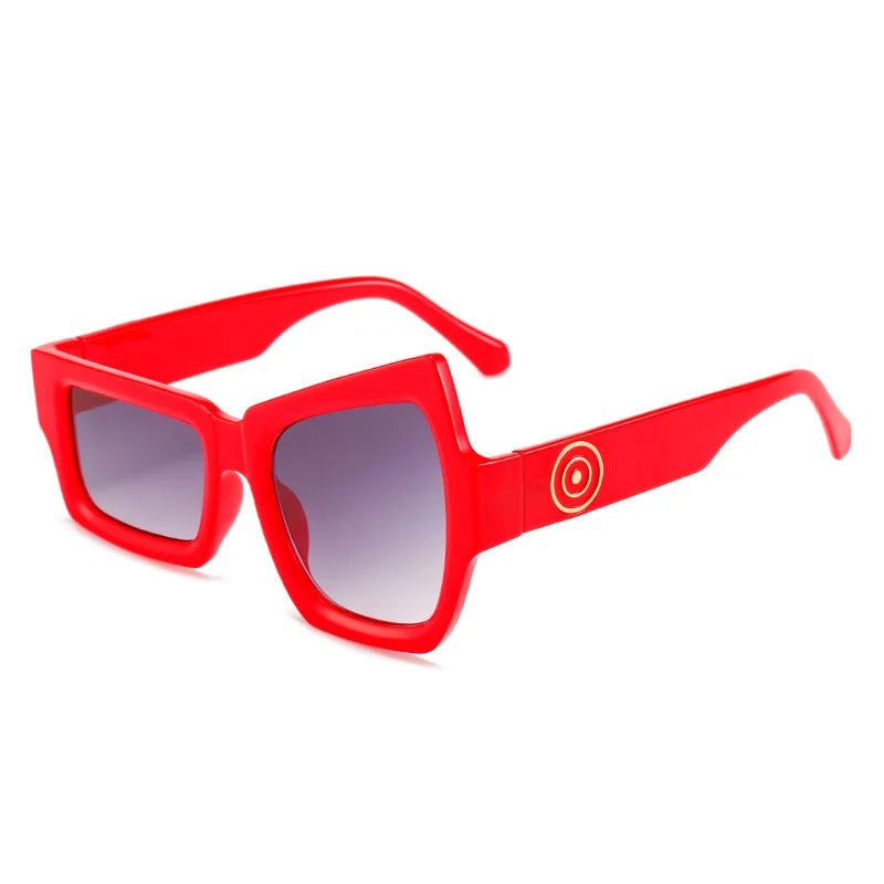 Fun Exaggerated Abstract Punk UV400 Protection Square Unisex Sunglasses