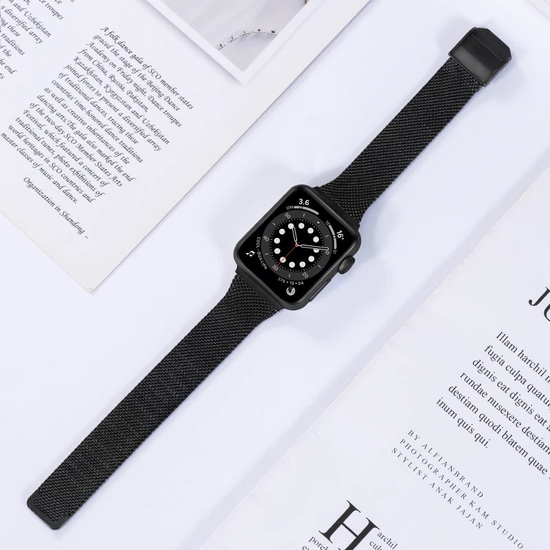 Slim Strap For Apple Watch Band 44mm 42mm 40mm 38mm iWatch series 3 4 5 6 se 7