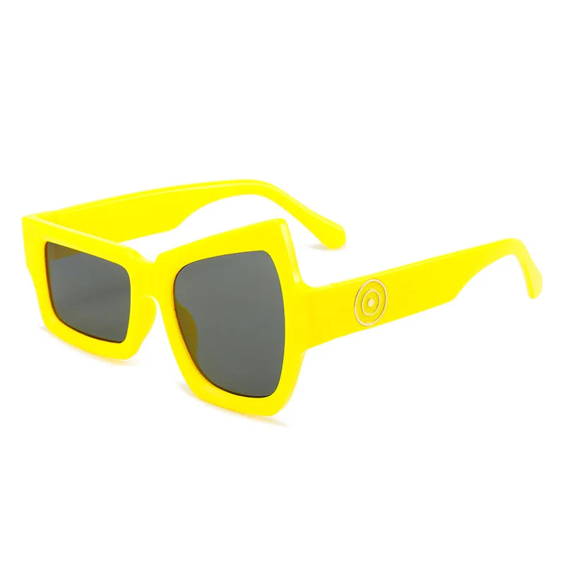 Fun Exaggerated Abstract Punk UV400 Protection Square Unisex Sunglasses