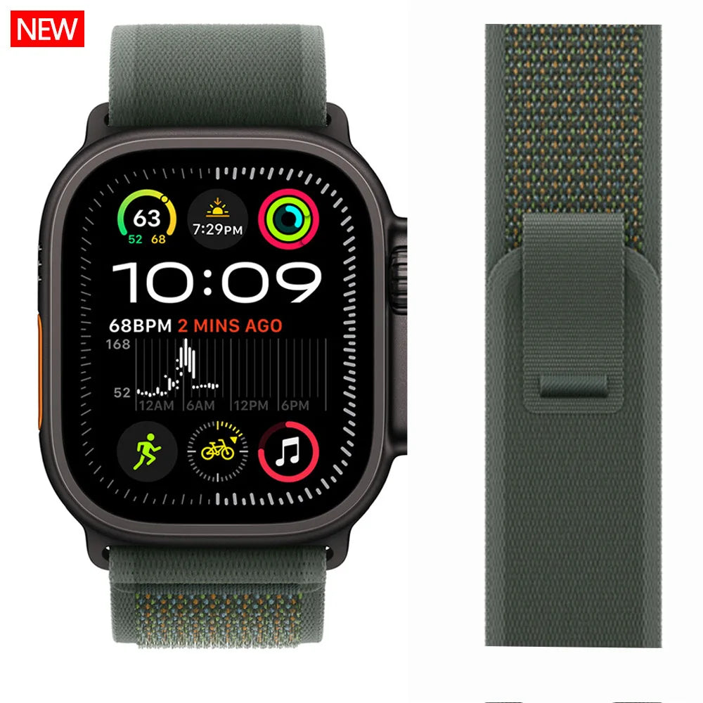 Trail Loop Apple Watch Band ultra 2 Band 49mm 44mm 40mm 45mm 41mm 42mm 38 iWatch series 7 6 se 8 9 10 46mm