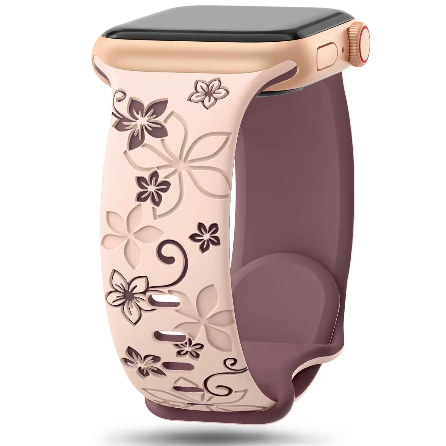 Engraved Apple Watch Band 40mm 41mm 45mm 44mm 49mm 38mm Silicone iwatch Series 9 8 7 6 5 4 SE Ultra 2