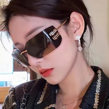 Luxury Retro Frameless Design UV400 Protection Women's Fashion Sunglasses