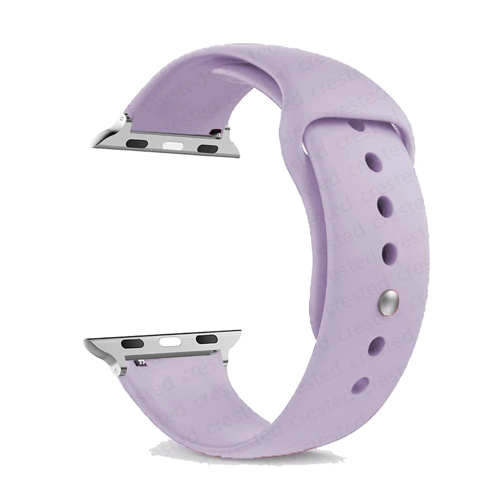 Silicone Apple Watch Bands 44mm 40mm 45mm 41mm 38mm 42mm iWatch series se 9 8 7 6 5 3 ultra 2 band 49mm