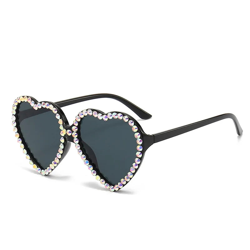 Fun Fashion Statement Vintage Heart Shaped Women's Sunglasses