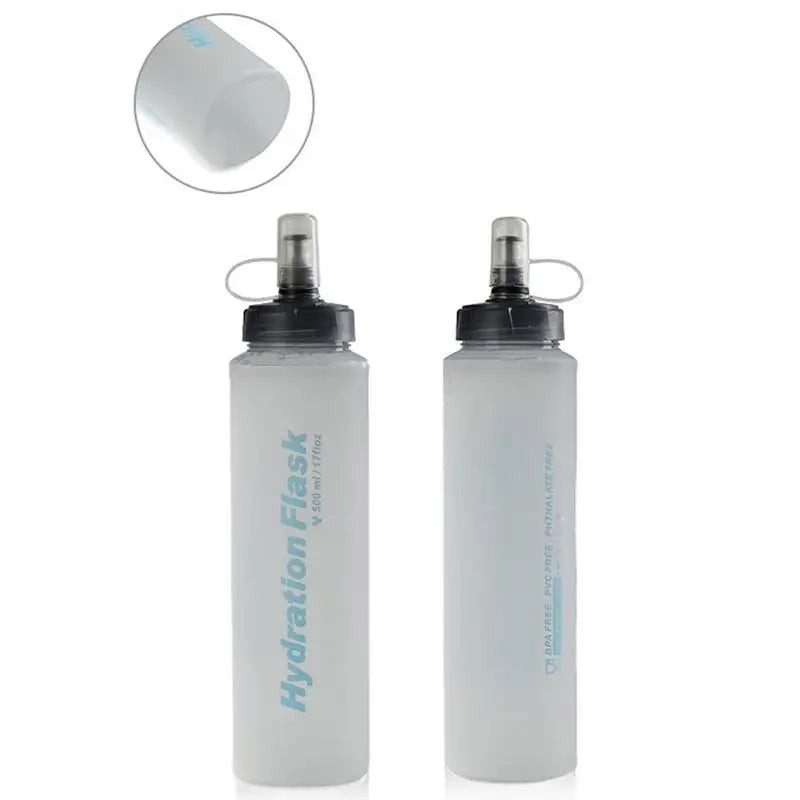 Folding Water Bottle - Soft Outdoor Drinking Bottle (500ml)