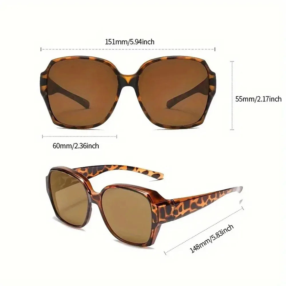 Vintage Fashion Leopard Print UV400 Protection Women's Luxury Sunglasses