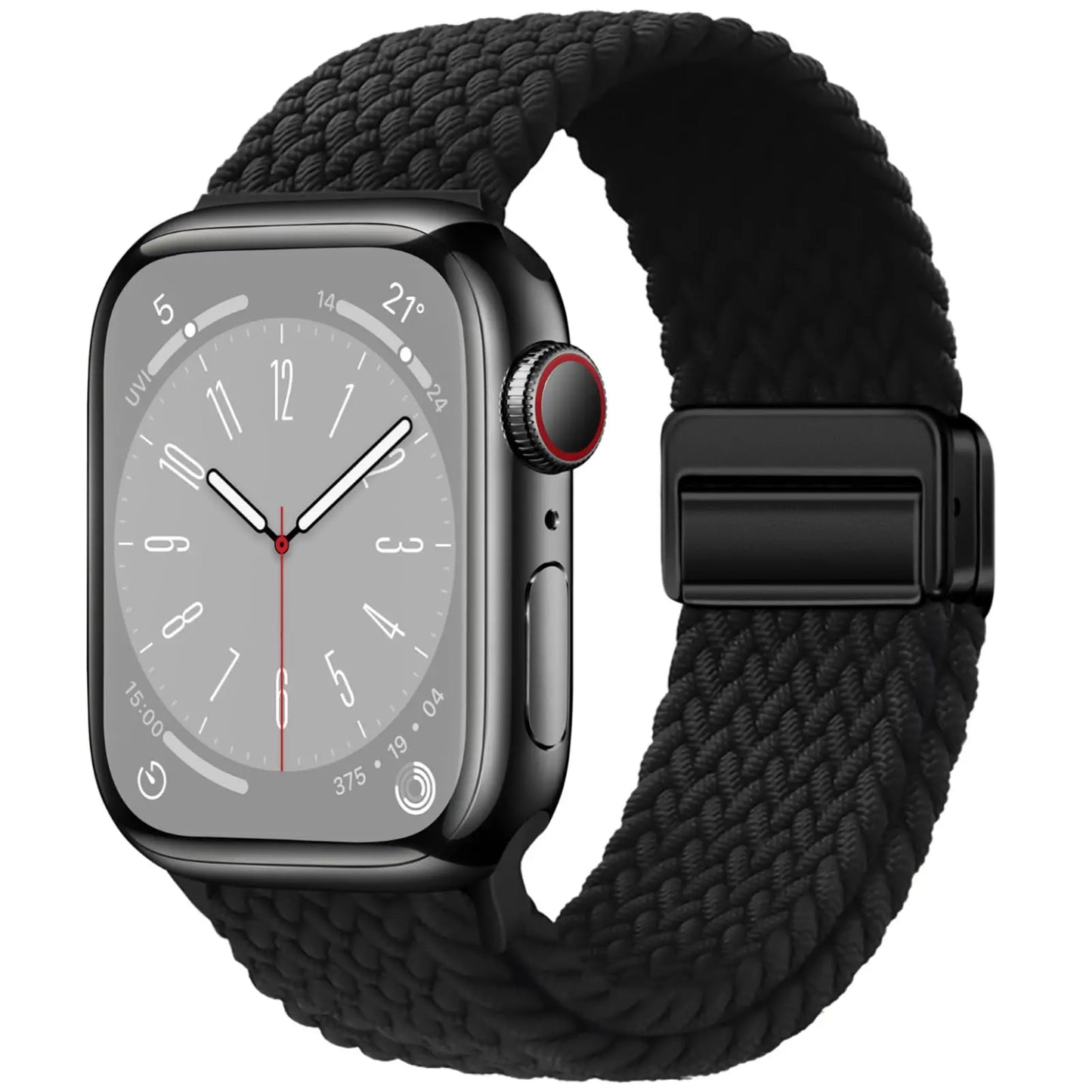 Nylon Braided Apple Watch Band 44mm 40mm 45mm 49mm 41mm 38mm Magnetic Buckle iWatch series se 7 3 5 6 8 Ultra