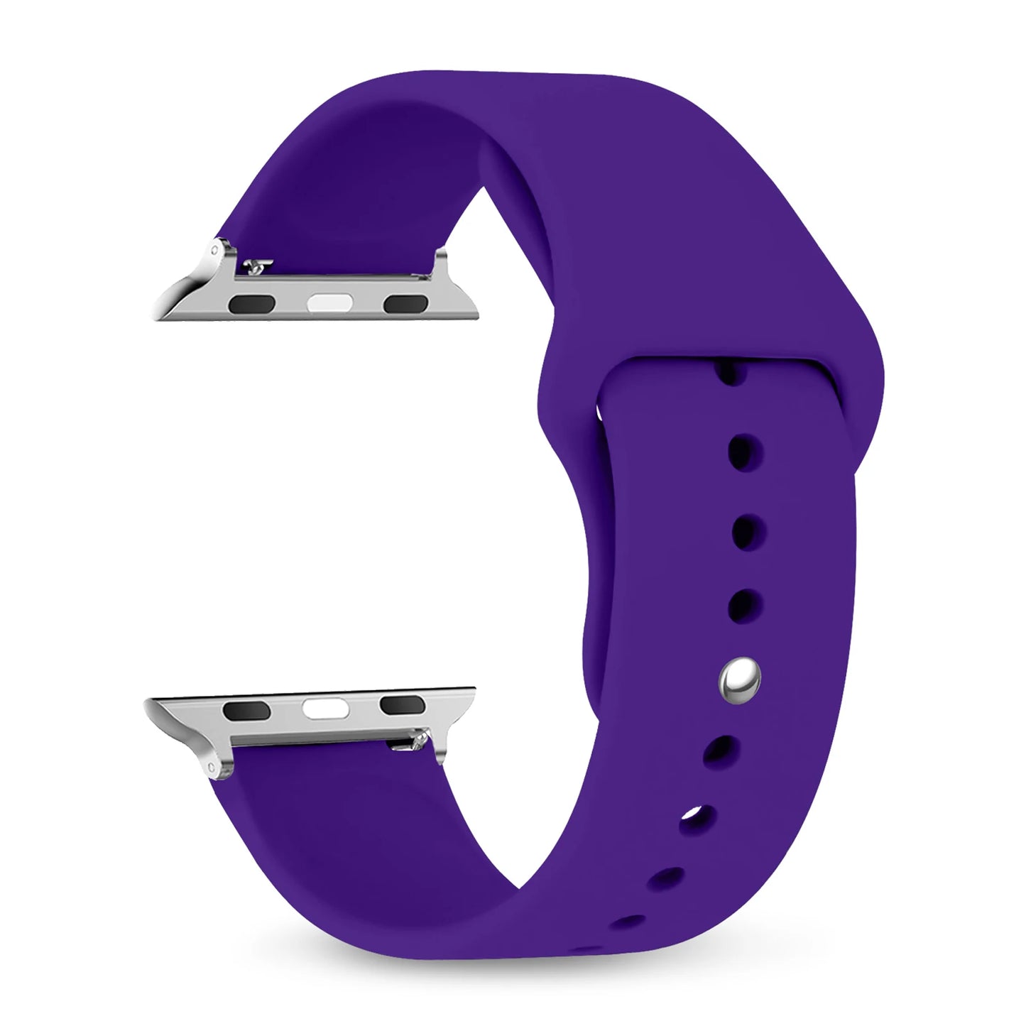 Silicone Apple Watch Bands 44mm 40mm 45mm 41mm 38mm 42mm iWatch series se 9 8 7 6 5 3 ultra 2 band 49mm