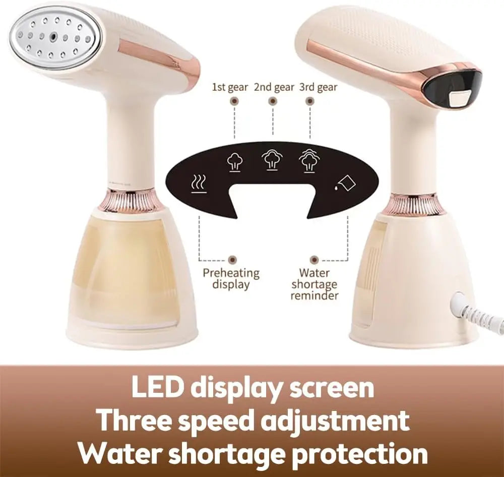 Handheld Travel Steamer for Clothes - 1500W 20s Heatup Fabric Wrinkle Remover Removable Water Tank