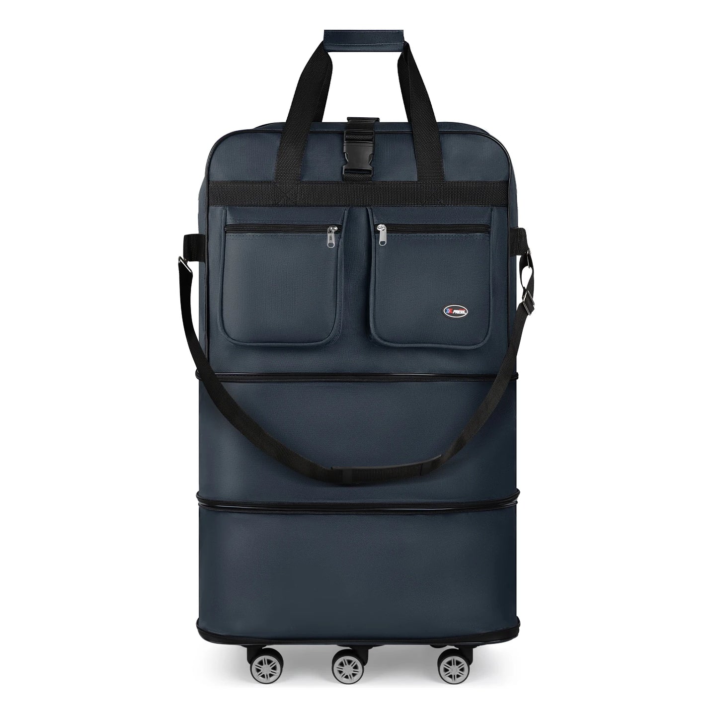 Foldable Expandable Suitcase Bag - Water-resistant Large Capacity Rolling Luggage Bag