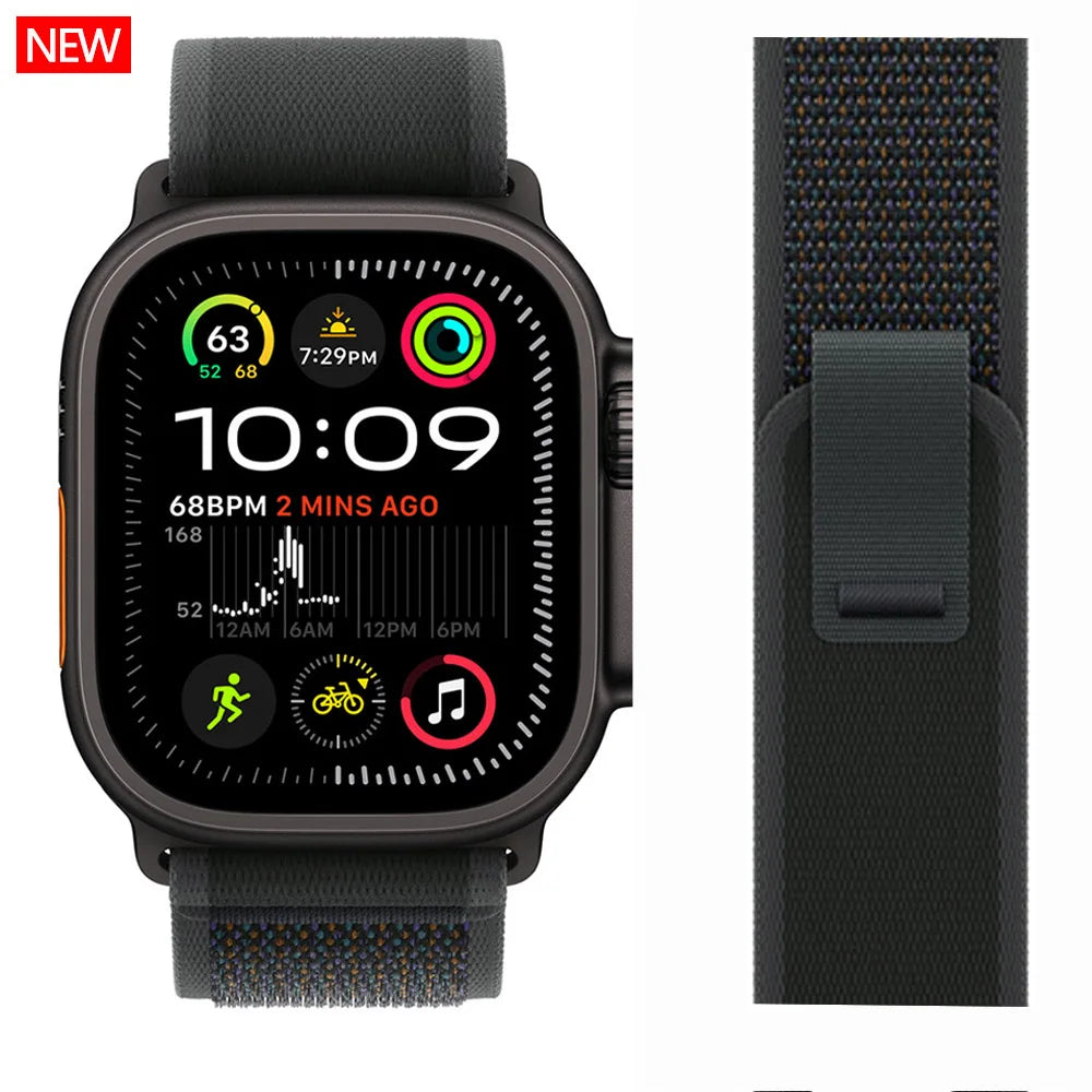 Trail Loop Apple Watch Band ultra 2 Band 49mm 44mm 40mm 45mm 41mm 42mm 38 iWatch series 7 6 se 8 9 10 46mm
