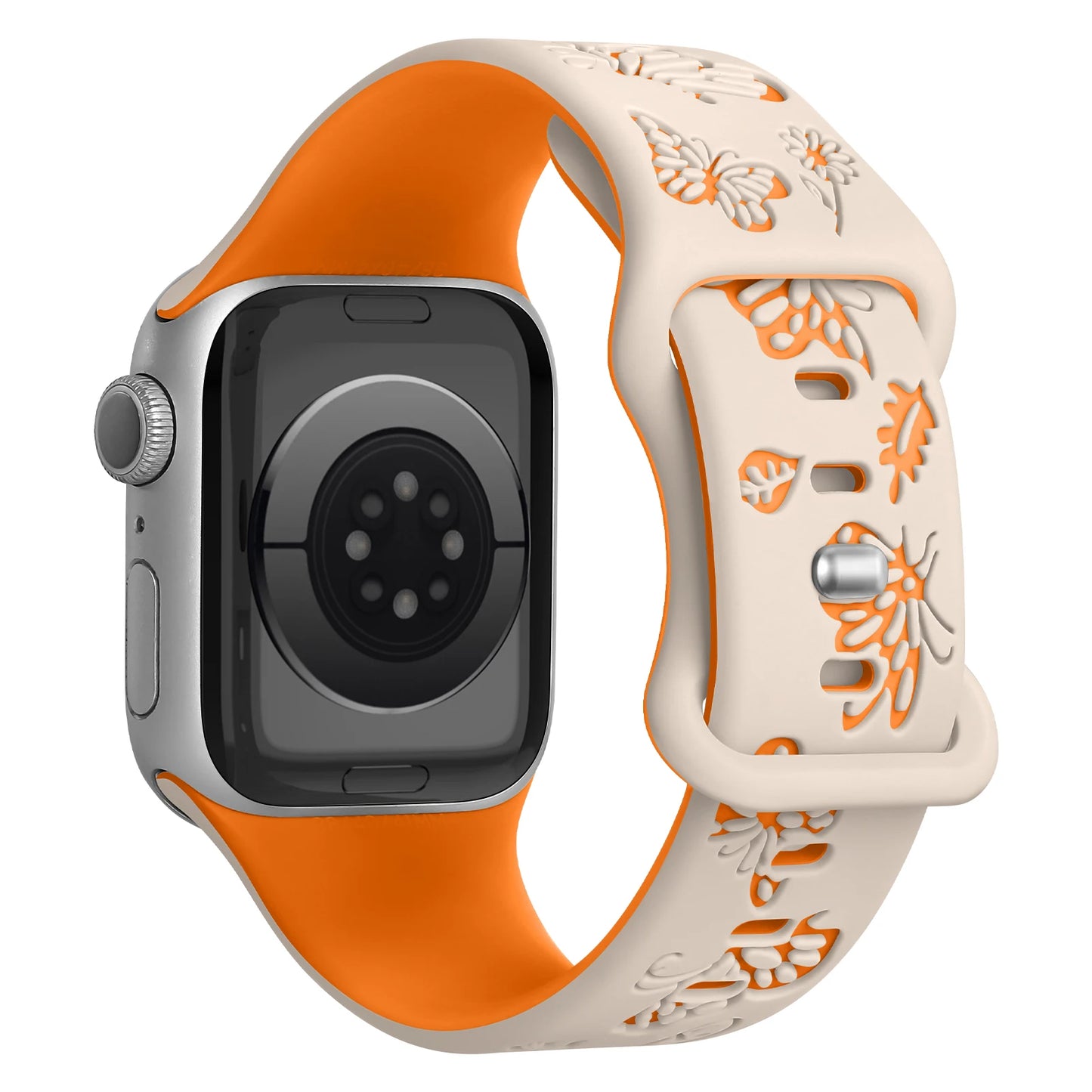 Engraved Silicone Strap For Apple Watch Band 41mm 45mm 40mm 44mm 49mm 38mm Series 9 8 7 6 5 4 3 SE Ultra 2