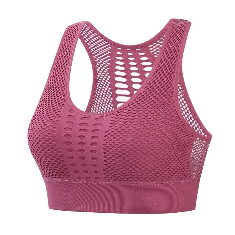 Sexy Hollow Out Back Women's Quick Dry Sports Crop Top