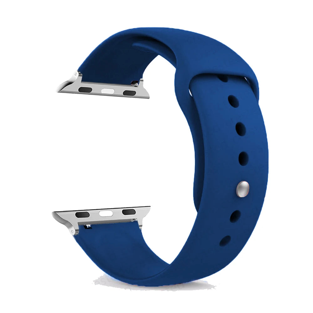 Silicone Apple Watch Bands 44mm 40mm 45mm 41mm 38mm 42mm iWatch series se 9 8 7 6 5 3 ultra 2 band 49mm