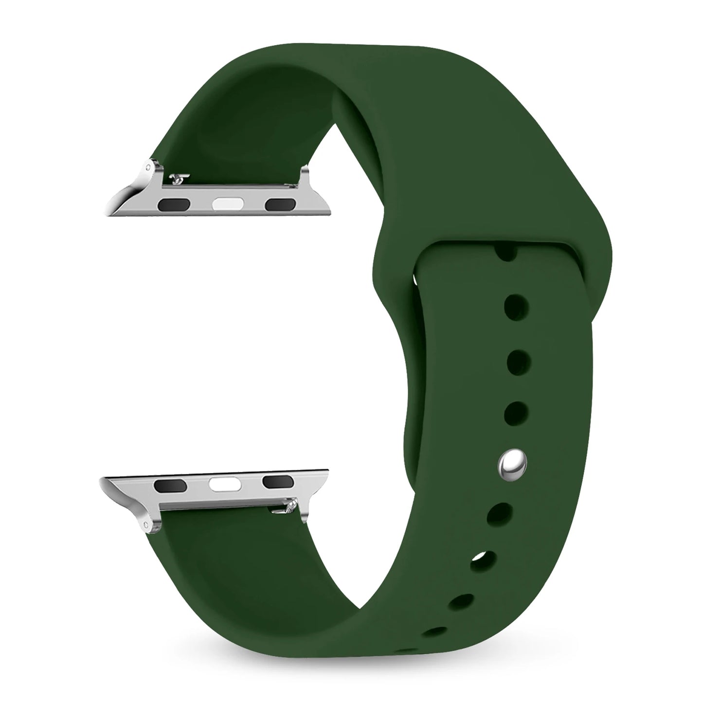 Silicone Apple Watch Bands 44mm 40mm 45mm 41mm 38mm 42mm iWatch series se 9 8 7 6 5 3 ultra 2 band 49mm