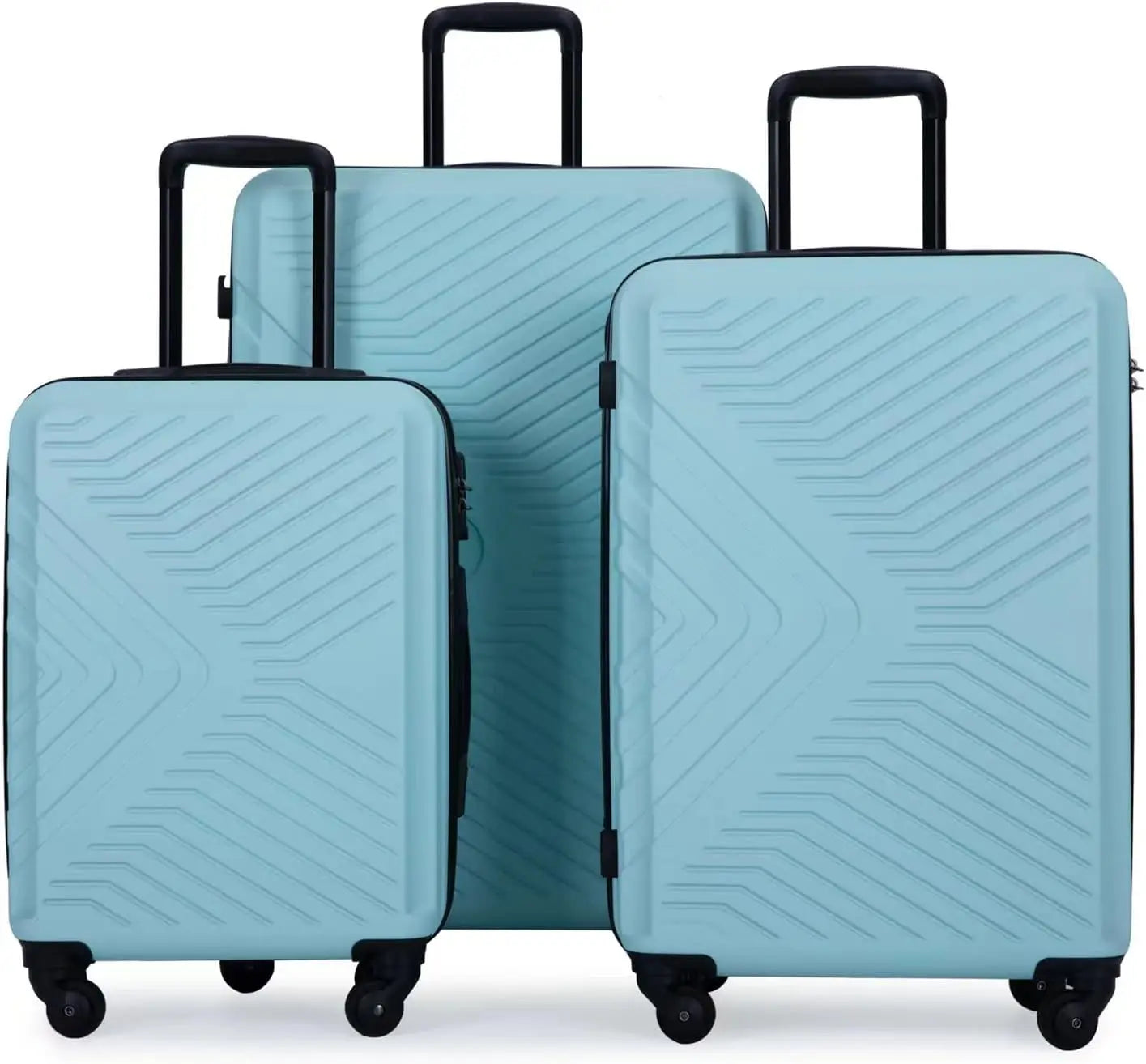 Beautiful 3 Pcs Luggage Set - Double Spinner Wheels TSA Lock Carry-on Luggage (20inch 24inch 28inch)