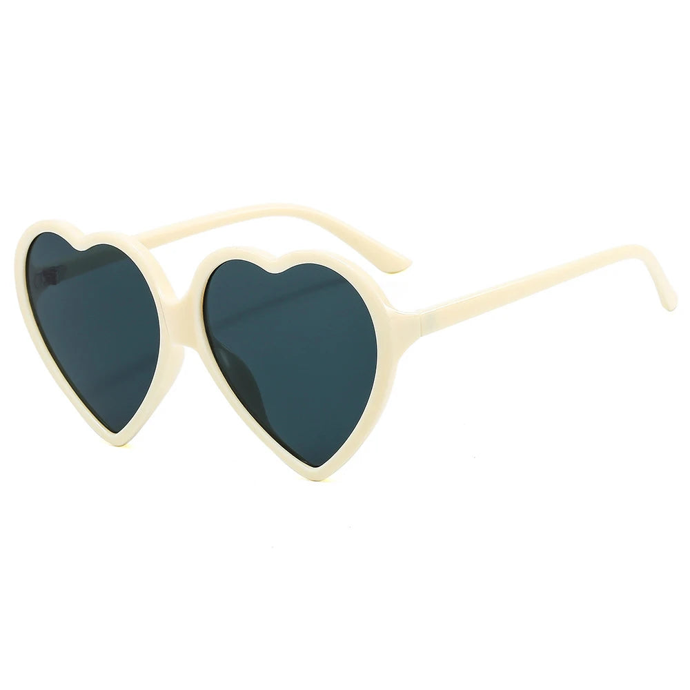 Fun Fashion Statement Vintage Heart Shaped Women's Sunglasses