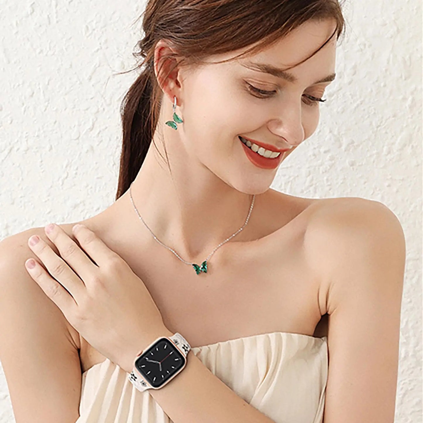 Engraved Apple Watch Band 40mm 41mm 45mm 44mm 49mm 38mm Silicone iwatch Series 9 8 7 6 5 4 SE Ultra 2