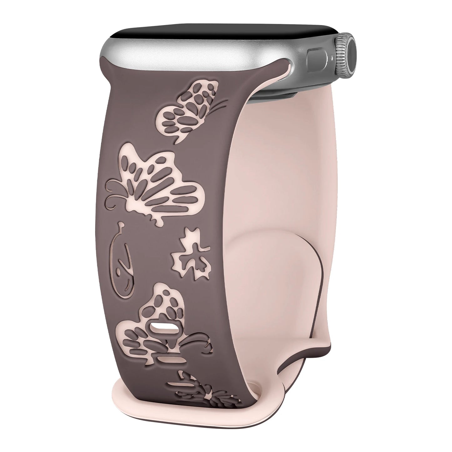 Engraved Silicone Strap For Apple Watch Band 41mm 45mm 40mm 44mm 49mm 38mm Series 9 8 7 6 5 4 3 SE Ultra 2