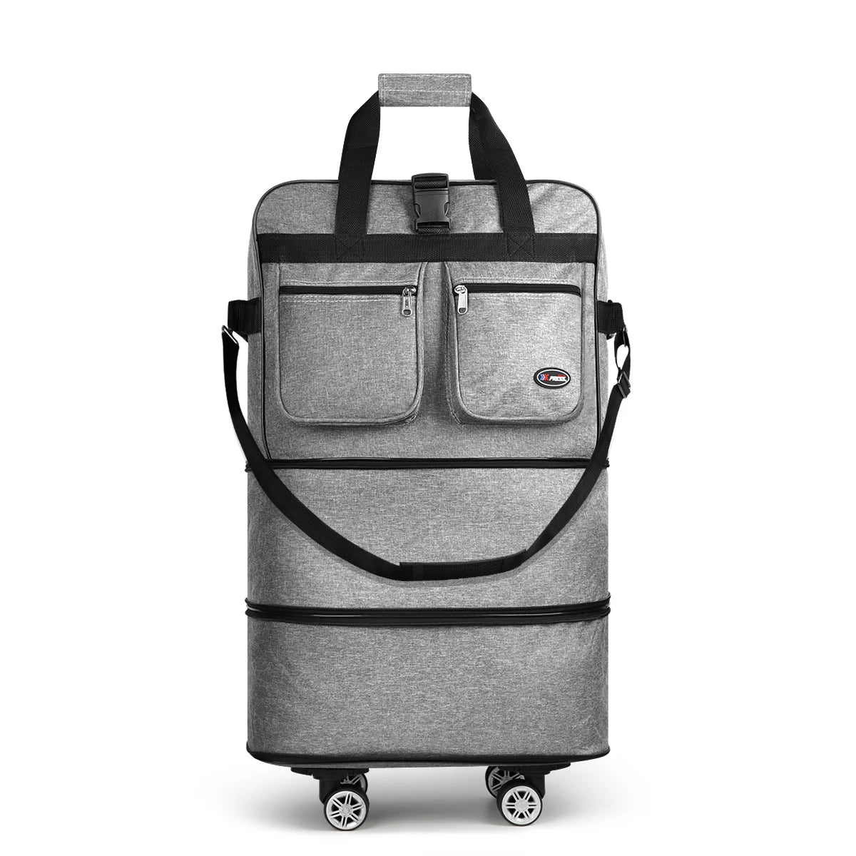 Foldable Expandable Suitcase Bag - Water-resistant Large Capacity Rolling Luggage Bag