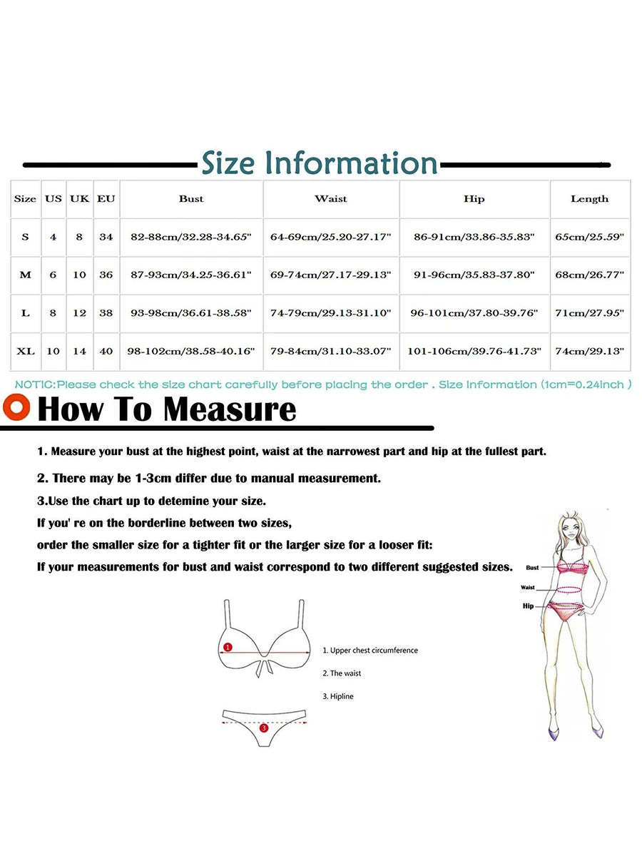 Sexy 3 Pcs Padded Bikini Swimsuit & Drawstring Coverup Skirt Set