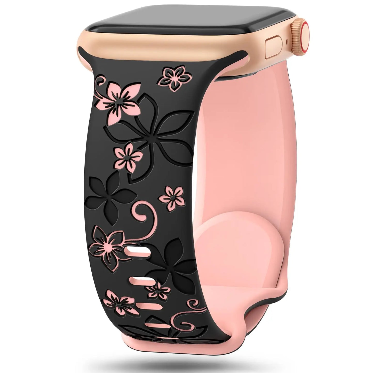 Engraved Apple Watch Band 40mm 41mm 45mm 44mm 49mm 38mm Silicone iwatch Series 9 8 7 6 5 4 SE Ultra 2