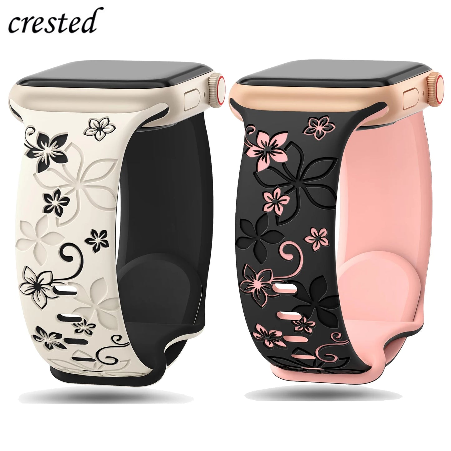 Engraved Apple Watch Band 40mm 41mm 45mm 44mm 49mm 38mm Silicone iwatch Series 9 8 7 6 5 4 SE Ultra 2