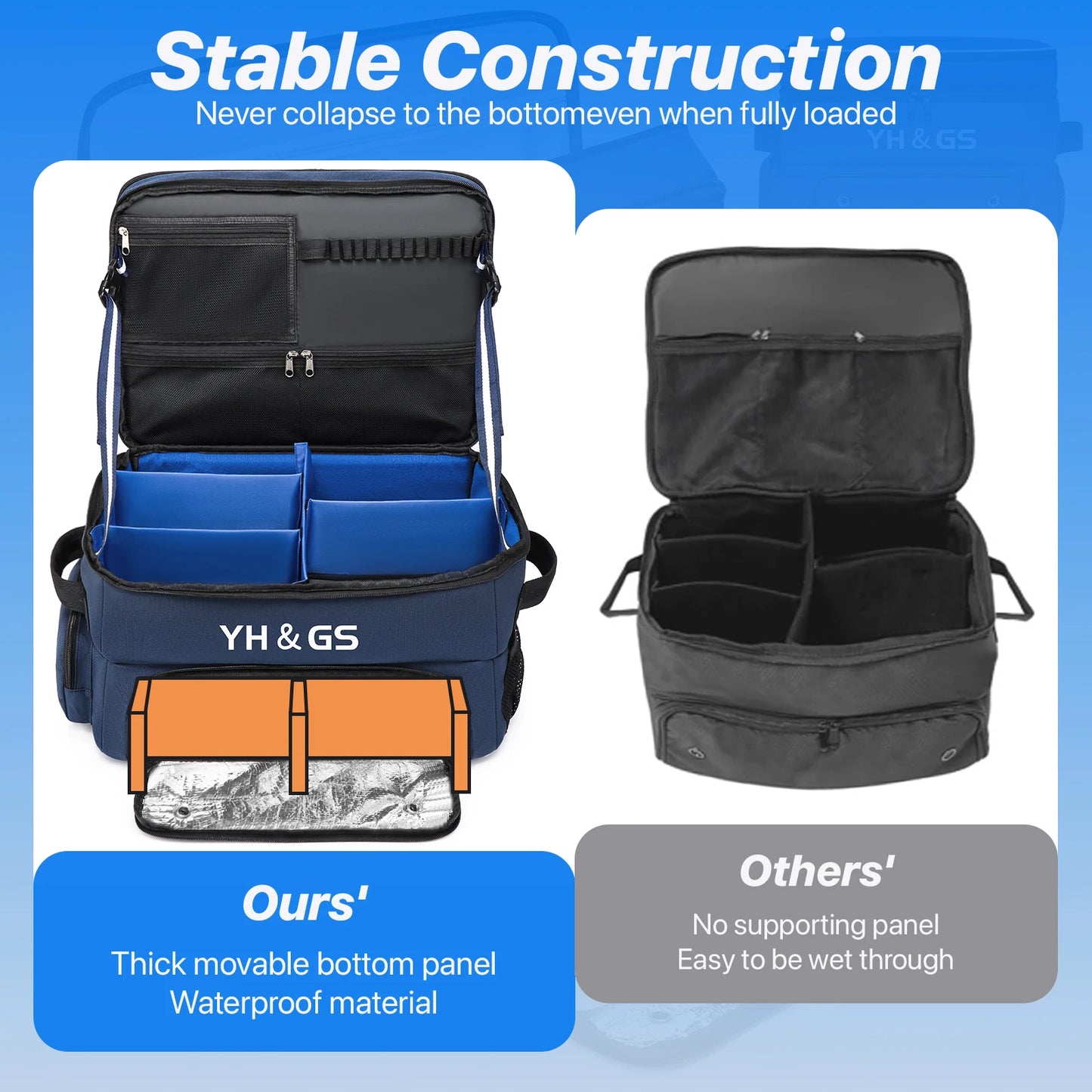 Golf Trunk Organizer - Collapsible Golf Shoe Bag with Separate Ventilated Compartment