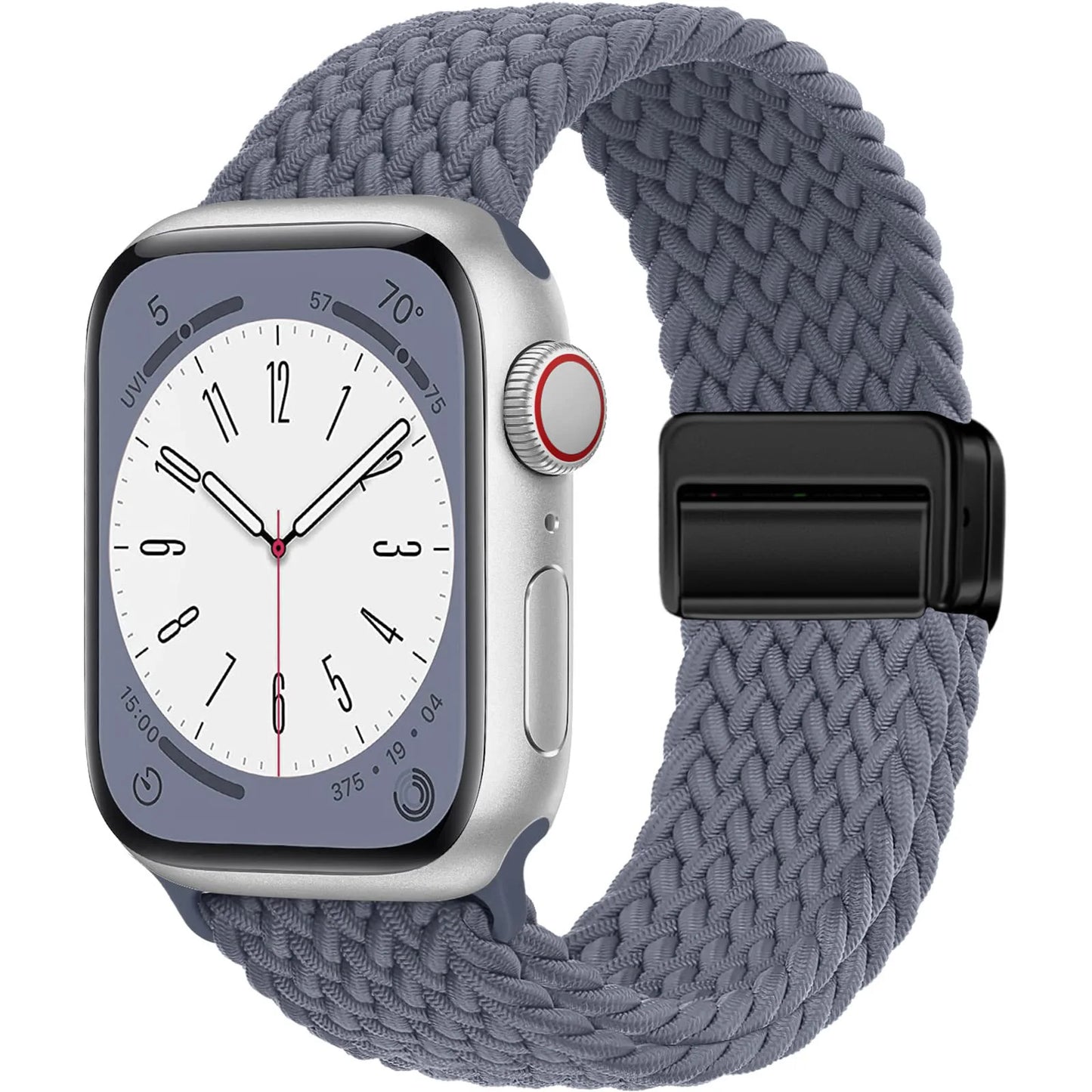 Nylon Braided Apple Watch Band 44mm 40mm 45mm 49mm 41mm 38mm Magnetic Buckle iWatch series se 7 3 5 6 8 Ultra