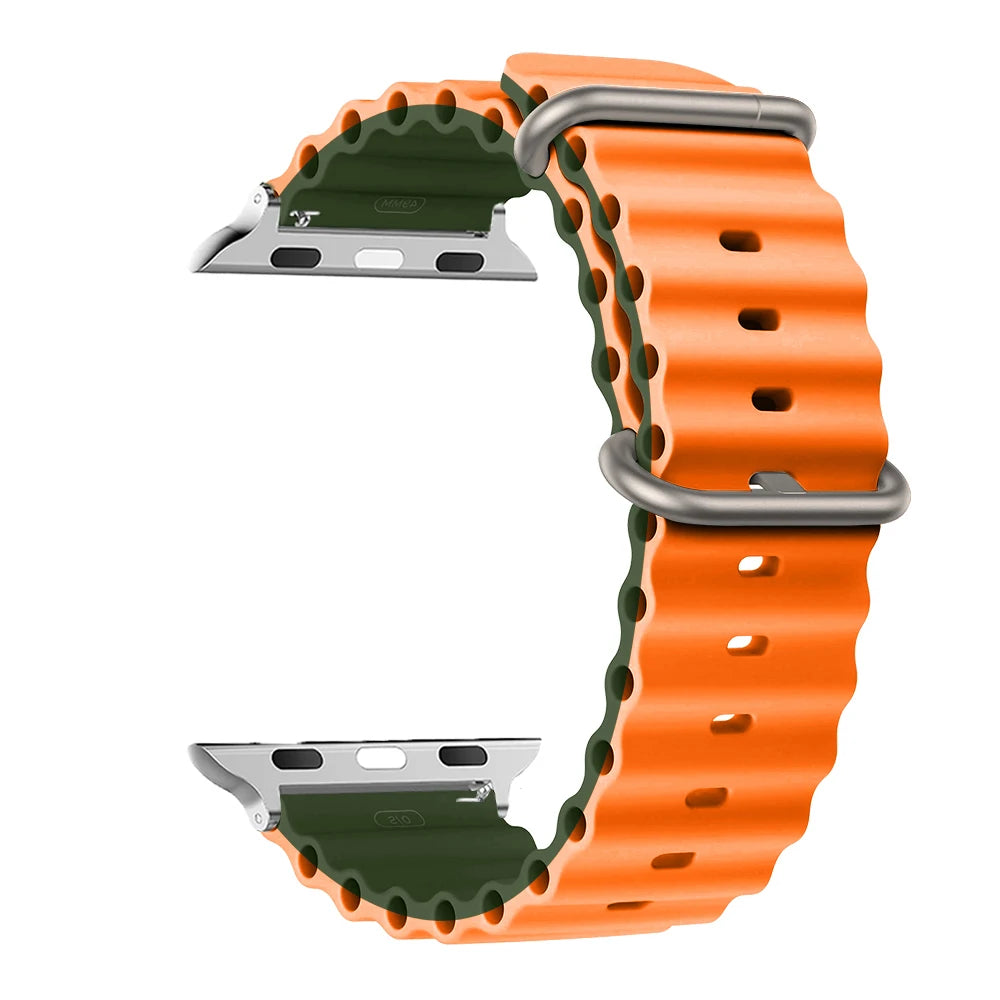 Apple Watch Band 44mm 49mm 40mm 45mm 41 38 Silicone iWatch Ultra 2 series 7 6 se 8 9