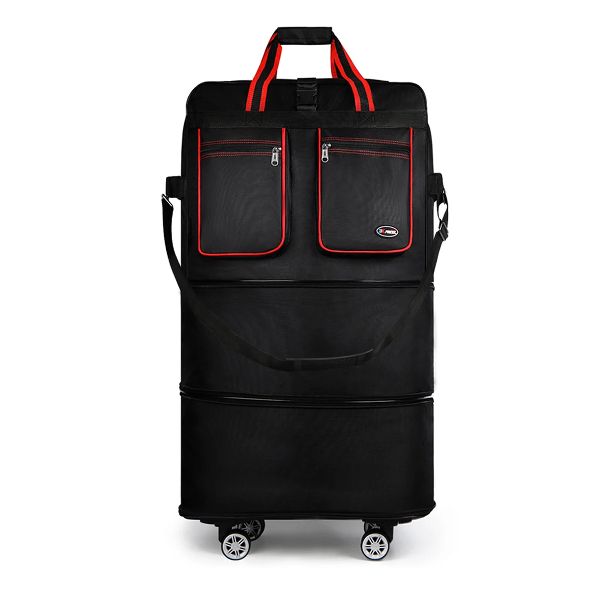 Foldable Expandable Suitcase Bag - Water-resistant Large Capacity Rolling Luggage Bag