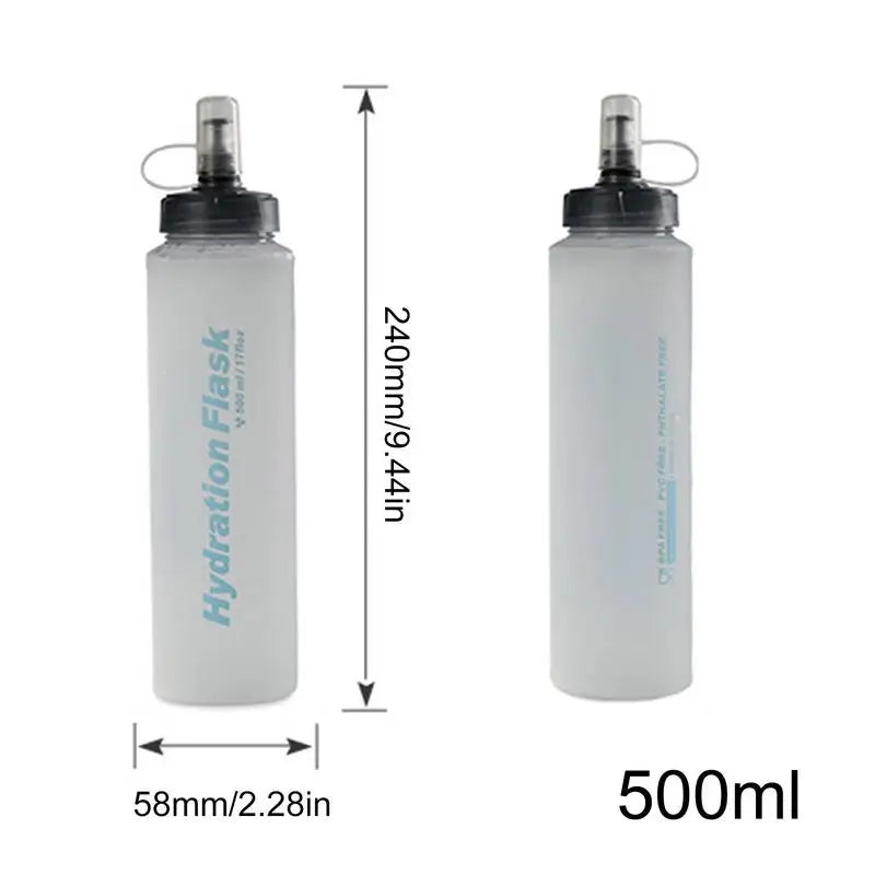 Folding Water Bottle - Soft Outdoor Drinking Bottle (500ml)