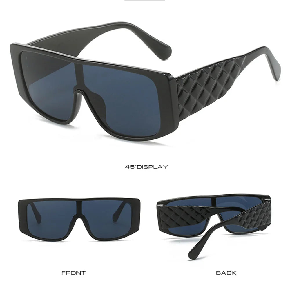 Stylish Luxury Square Large Frame Retro UV400 Protection Women's Sunglasses