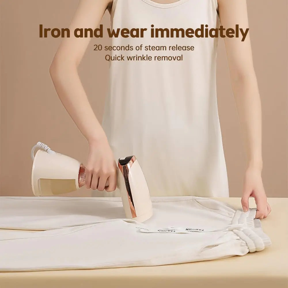 Handheld Travel Steamer for Clothes - 1500W 20s Heatup Fabric Wrinkle Remover Removable Water Tank