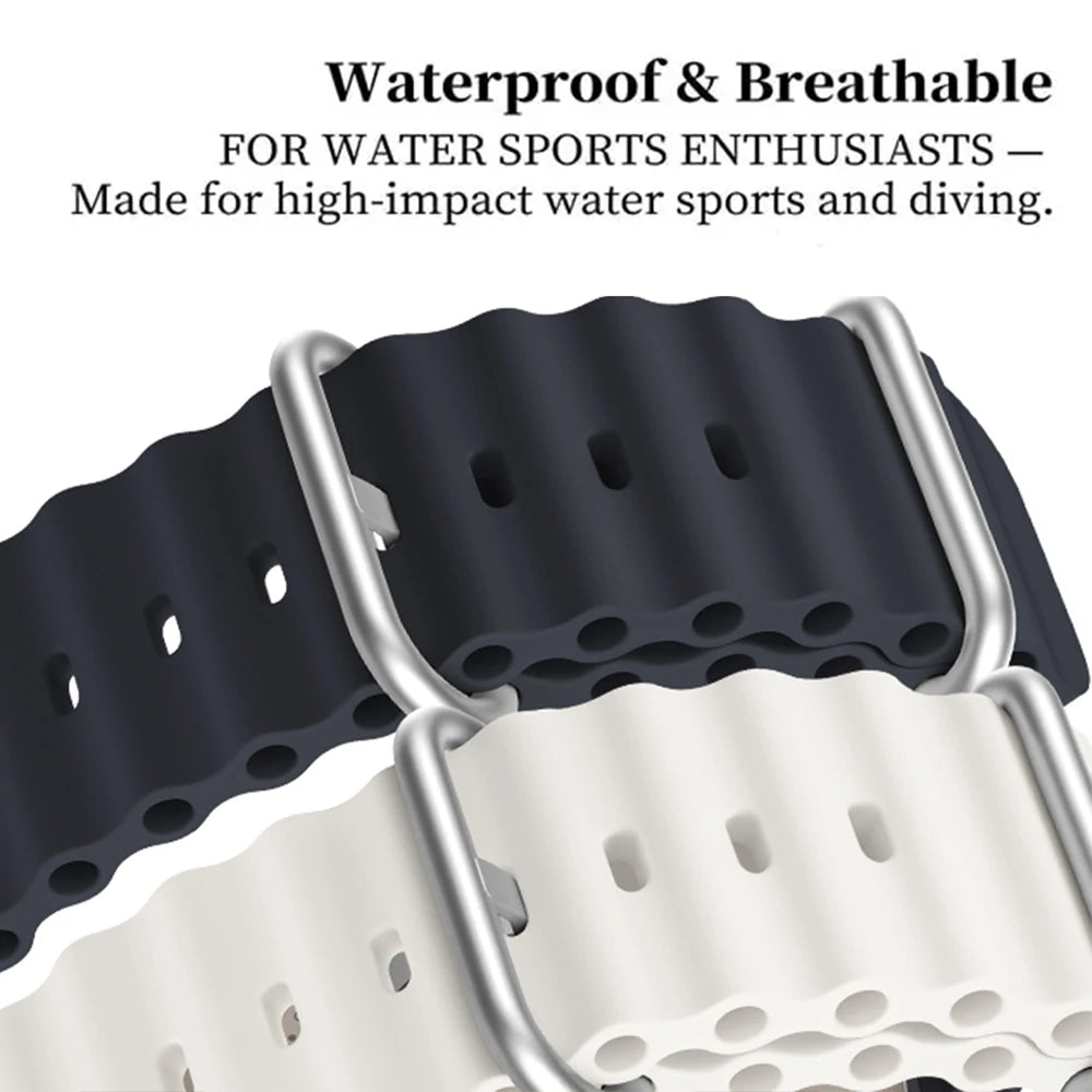 Apple Watch Band 44mm 49mm 40mm 45mm 41 38 Silicone iWatch Ultra 2 series 7 6 se 8 9