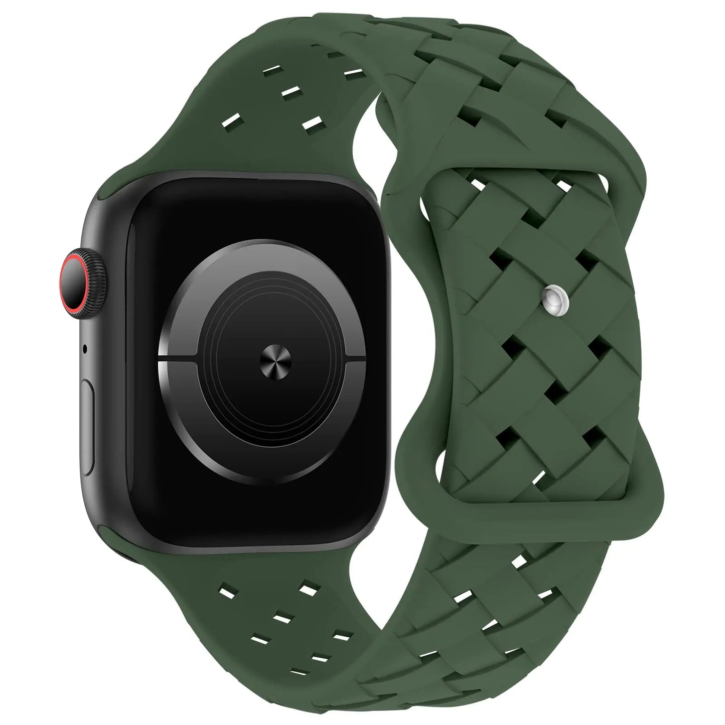 Braided Silicone Apple Watch Band 44mm 40mm 45mm 49mm 46mm iwatch series 10 9 7 8 se ultra 2