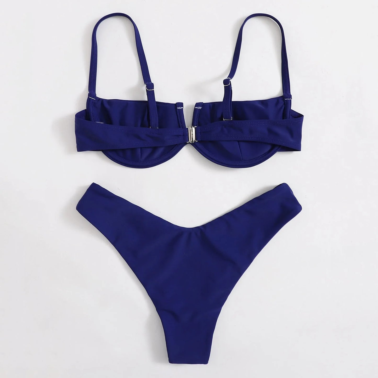 Sexy Navy Blue Push Up Women's Bikini Swimsuit