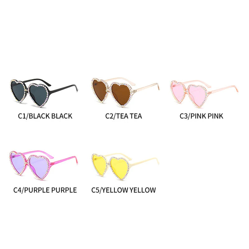 Fun Fashion Statement Vintage Heart Shaped Women's Sunglasses
