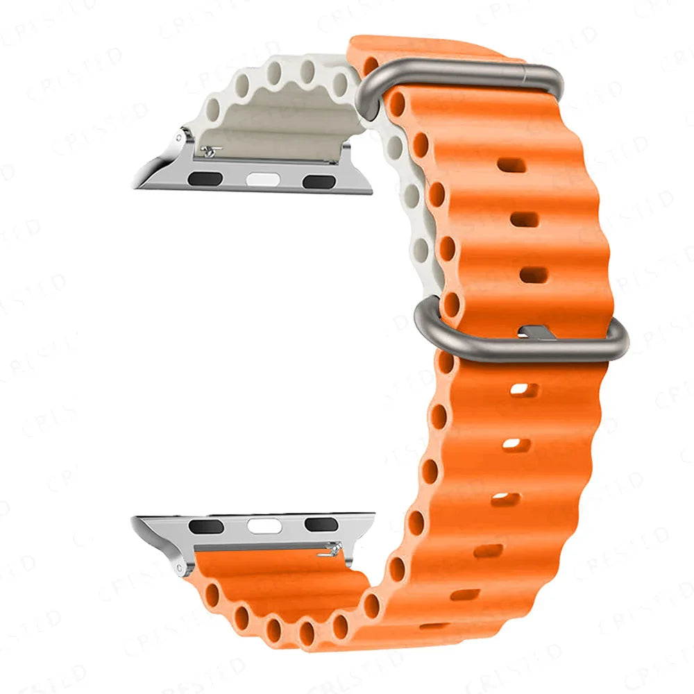 Apple Watch Band 44mm 49mm 40mm 45mm 41 38 Silicone iWatch Ultra 2 series 7 6 se 8 9