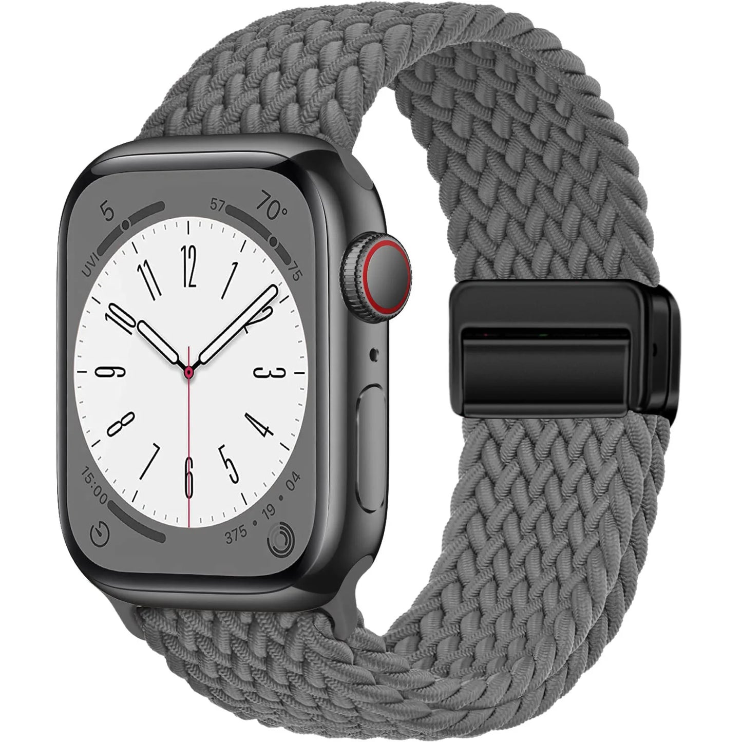 Nylon Braided Apple Watch Band 44mm 40mm 45mm 49mm 41mm 38mm Magnetic Buckle iWatch series se 7 3 5 6 8 Ultra