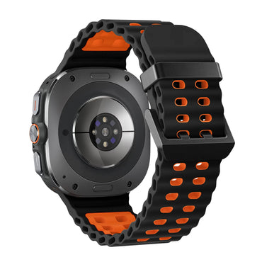 Two-Color Silicone Marine Band For Samsung Galaxy Watch 47mm 7 ultra Band