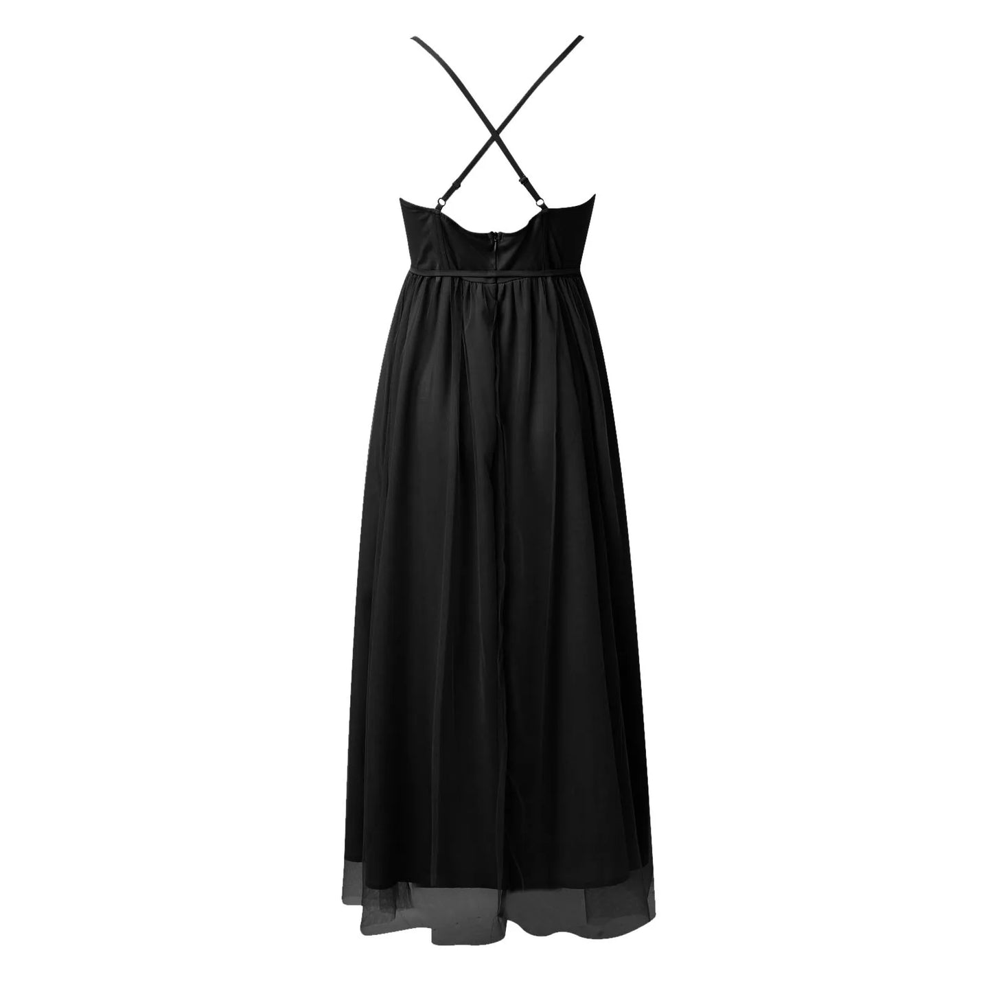 Sexy Layered Mesh Flowy Women's Cocktail Party Dress