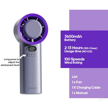 Modern Portable Handheld Adjustable Mini Turbo Fan