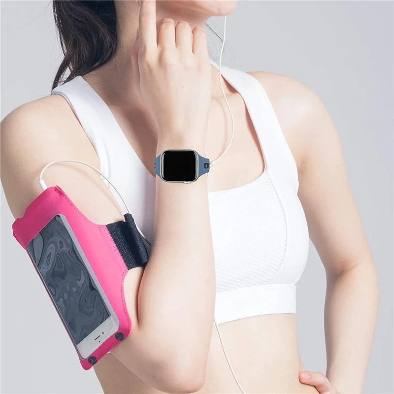Slim Sports Band for Apple Watch 40mm 44mm 41mm 45mm 49mm 38mm 45 Silicone Watch series 8 5 se 6 7 3 Ultra