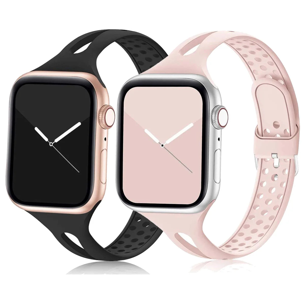 Slim Sports Band for Apple Watch 40mm 44mm 41mm 45mm 49mm 38mm 45 Silicone Watch series 8 5 se 6 7 3 Ultra