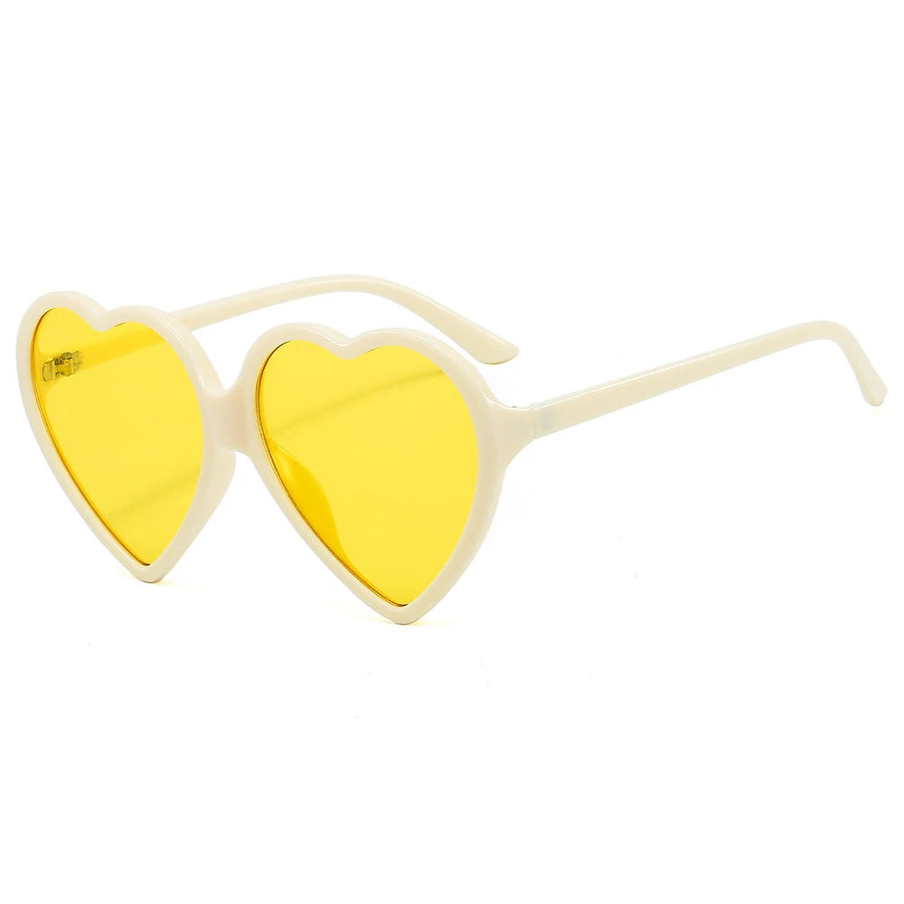 Fun Fashion Statement Vintage Heart Shaped Women's Sunglasses