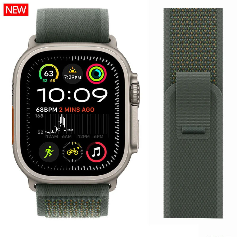 Trail Loop Apple Watch Band ultra 2 Band 49mm 44mm 40mm 45mm 41mm 42mm 38 iWatch series 7 6 se 8 9 10 46mm